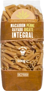 Macarrón rayado integral Hacendado